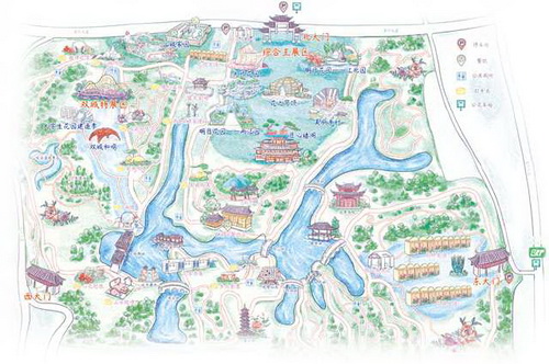 花博会手绘地图.(花博会组委会供图)
