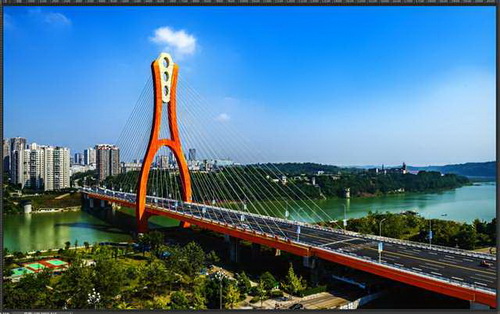 三台县涪江大桥图片